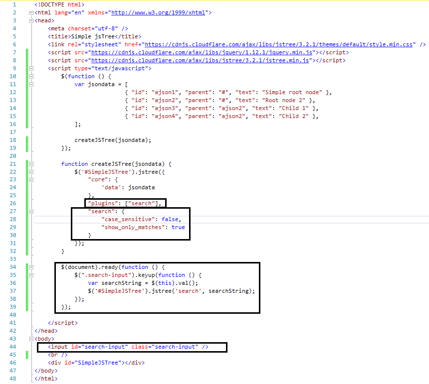 Search Code Example