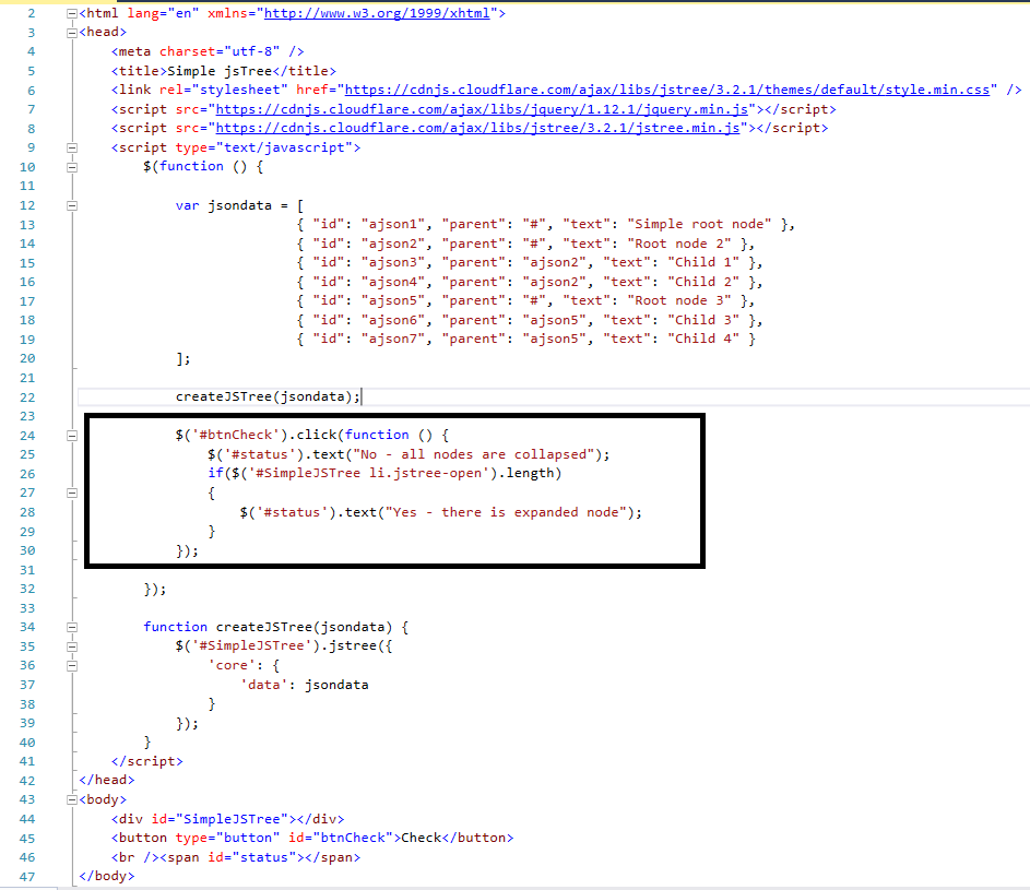 jsTree Check For Open Node