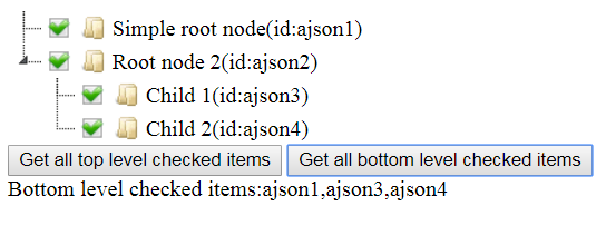 jsTree Get All Bottom Level Checked Nodes